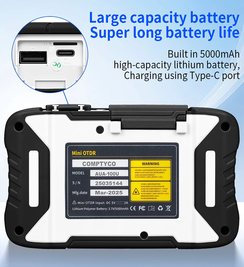 AUA-100U/100A Optical Time Domain Reflectometer 1310/1550nm OTDR Fiber Optic Cab