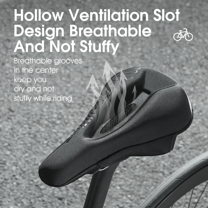 WEST BIKING Bicycle Saddle Cover Silicone Memory Foam High Elastic Cushion Cover Soft Shockproof Seat Cover MTB Bike Accessories