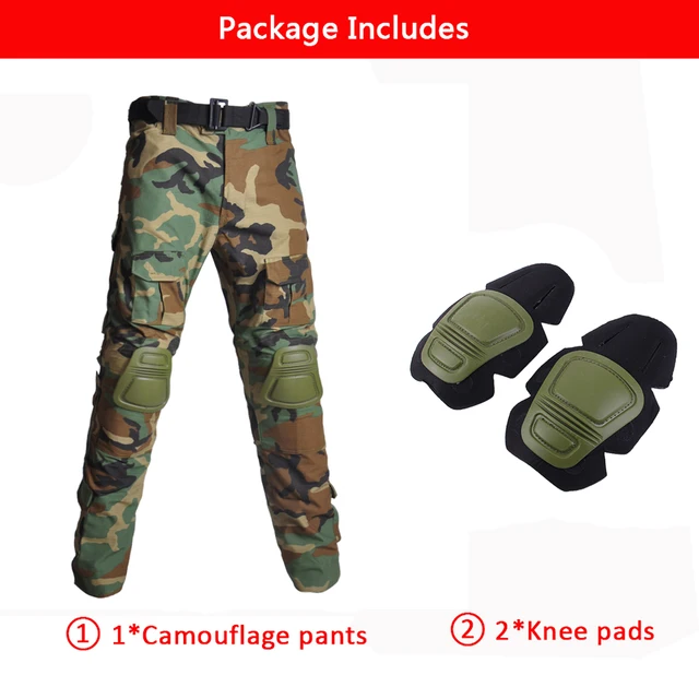 Airsoft Paintball Clothing T-shirt Outdoor &Pants with Pad Men Military Shooting Uniform Tactical Combat shirt camo Army Uniform Jungle green