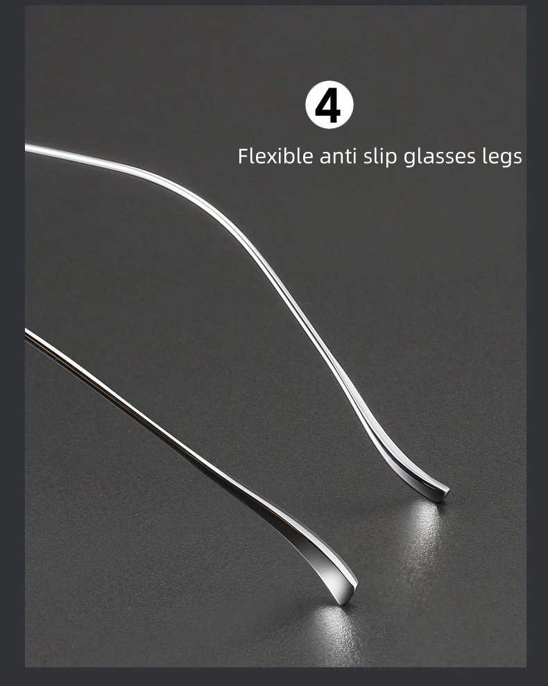 HONKAN Super Licht Runde Reinem Titan Optische Rahmen Luxus Brillen Für Männer Frauen Vintage Bequeme Brillen – Detail 7