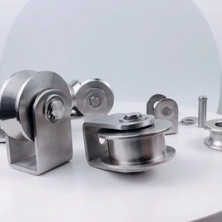 Lot De 2 Blocs De Poulie U En Acier Inoxydable 304, Roulement Duplex Robuste De 5