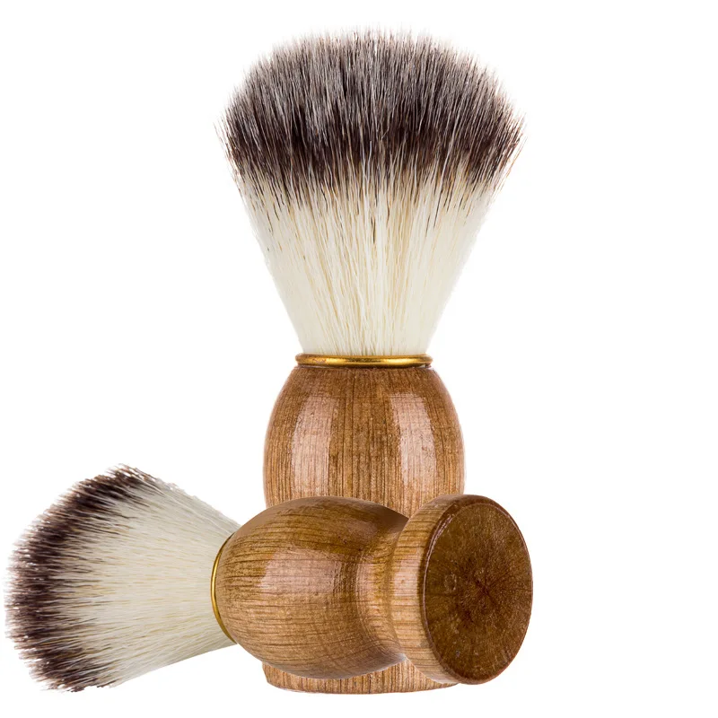 K025 Men Shaving Beard Brush Salon Men Facial Beard Cleaning Appliance Shave Tool Razor Brush With Wood Handle For Men