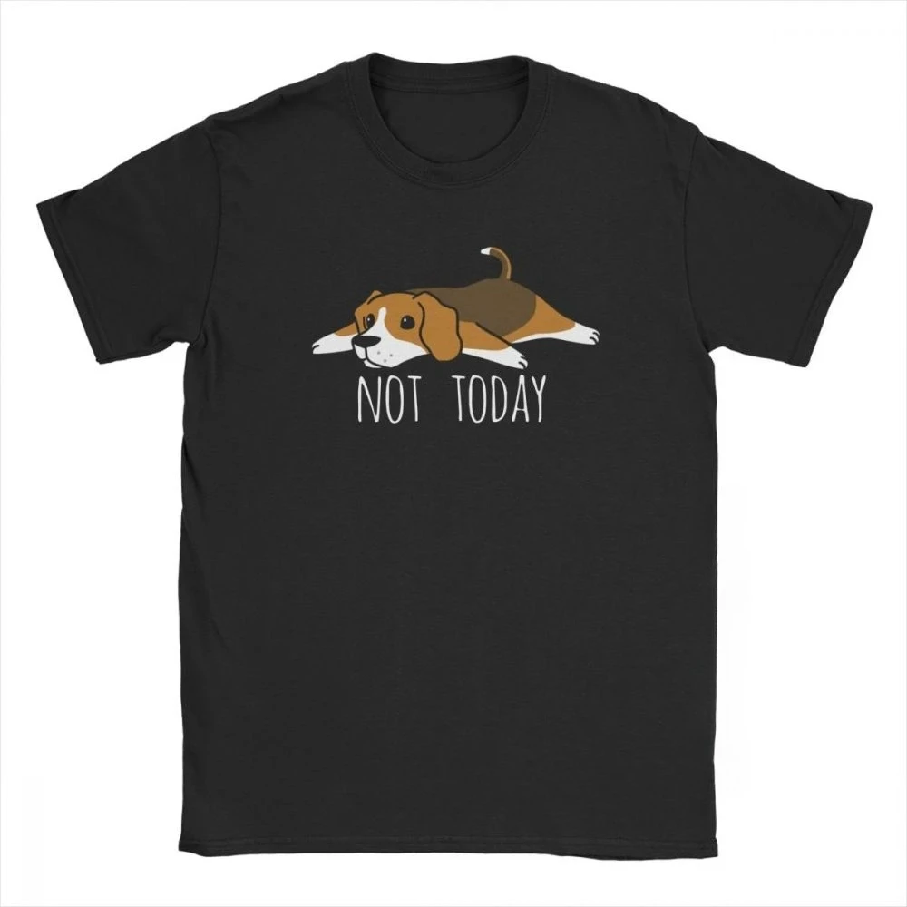 Lustiges T-Shirt mit Aufdruck „Not Today Beagle Dog“ für Damen und Erwachsene, lustiges, kurzärmliges, weiches, niedliches, minimalistisches T-Shirt im koreanischen Stil mit Rundhalsausschnitt
