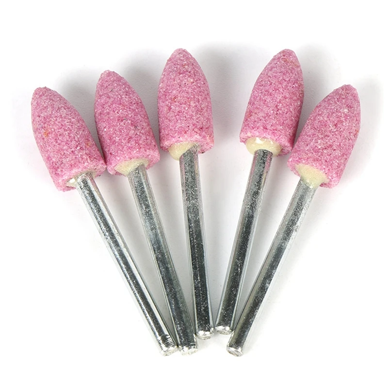 

30Pcs Abrasive Mounted Stone For Dremel Accessories Grinding Stone Wheel Head For Dremel Rotary Tools Bullet-Shape Pink