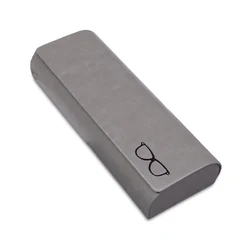 Elegant Leather Eyeglasses Case - Crush - Resistant, Stylish, High - Capacity Storage (Gray)
