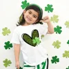 Kids St. Patrick's Day Shirt Clover in Heart Kids St Paddys Day Shirt Boy Girl Shamrock Heart Tee St. Patricks Day Toddler Tee 1