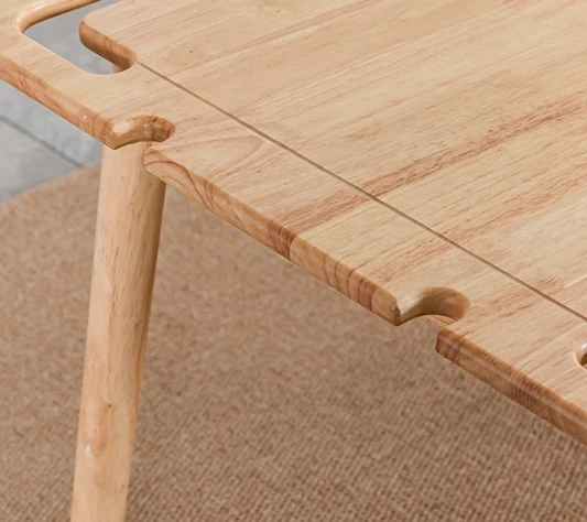 Simple small flat with solid wood dining table In stock restaurant furniture suitable aging table