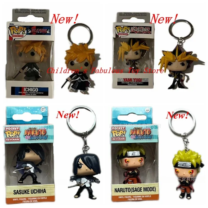 2024 New FUNKO POP Pocket Figure Keychain Bleach Ichigo Yami Yugi