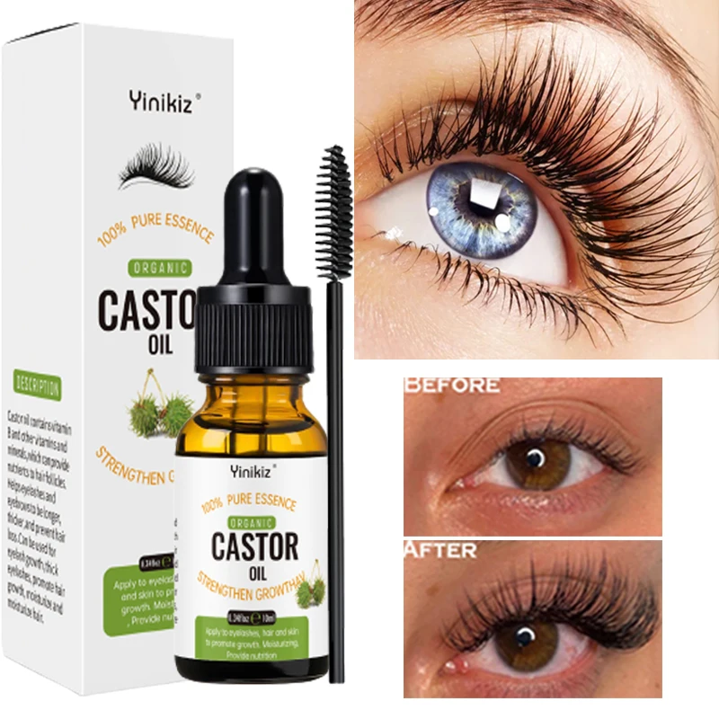 

Natural Castor Oil Eyelash Growth Enhancer New Lashes Lengthen Serum Products Nourishing Thick Eyebrows Liquid Eye Care Makeup