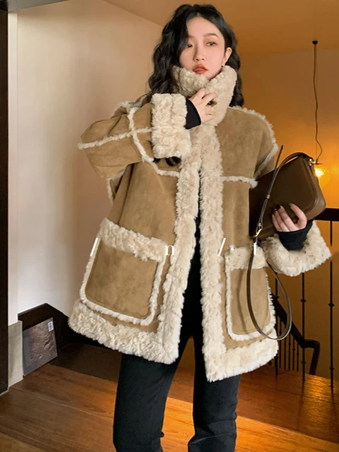 【PARTIMENTO WOMEN】SUEDE SHEARLING COAT /韓國 大人気 PARTIMENTO WOMEN】SUEDE SHEARLING COAT /韓國 大人気