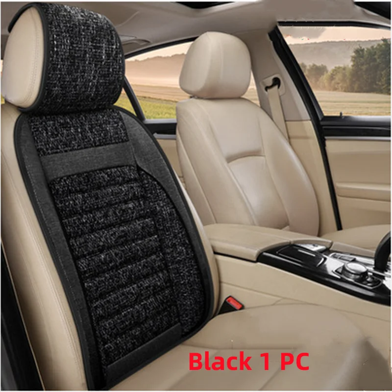 thumbnail image 1 of Nueva funda para asiento de coche, transpirable, de lino, almohadilla protectora antideslizante, tamaño universal, cojín para asiento del conductor, accesorios interiores, 1 of 5