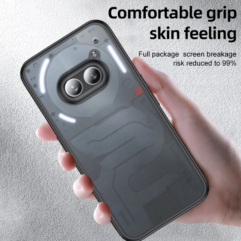 Matte Frosted & Transparent Ice Crystal Shockproof Rugged Protective Armor Case