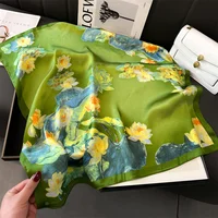 70cm Hair Print  Hot Summer Silk Feeling Scarf for Women Fashion Neck Tie Hand Bag Foulard Wrist Kerchief Shawl Wraps Hajib 5