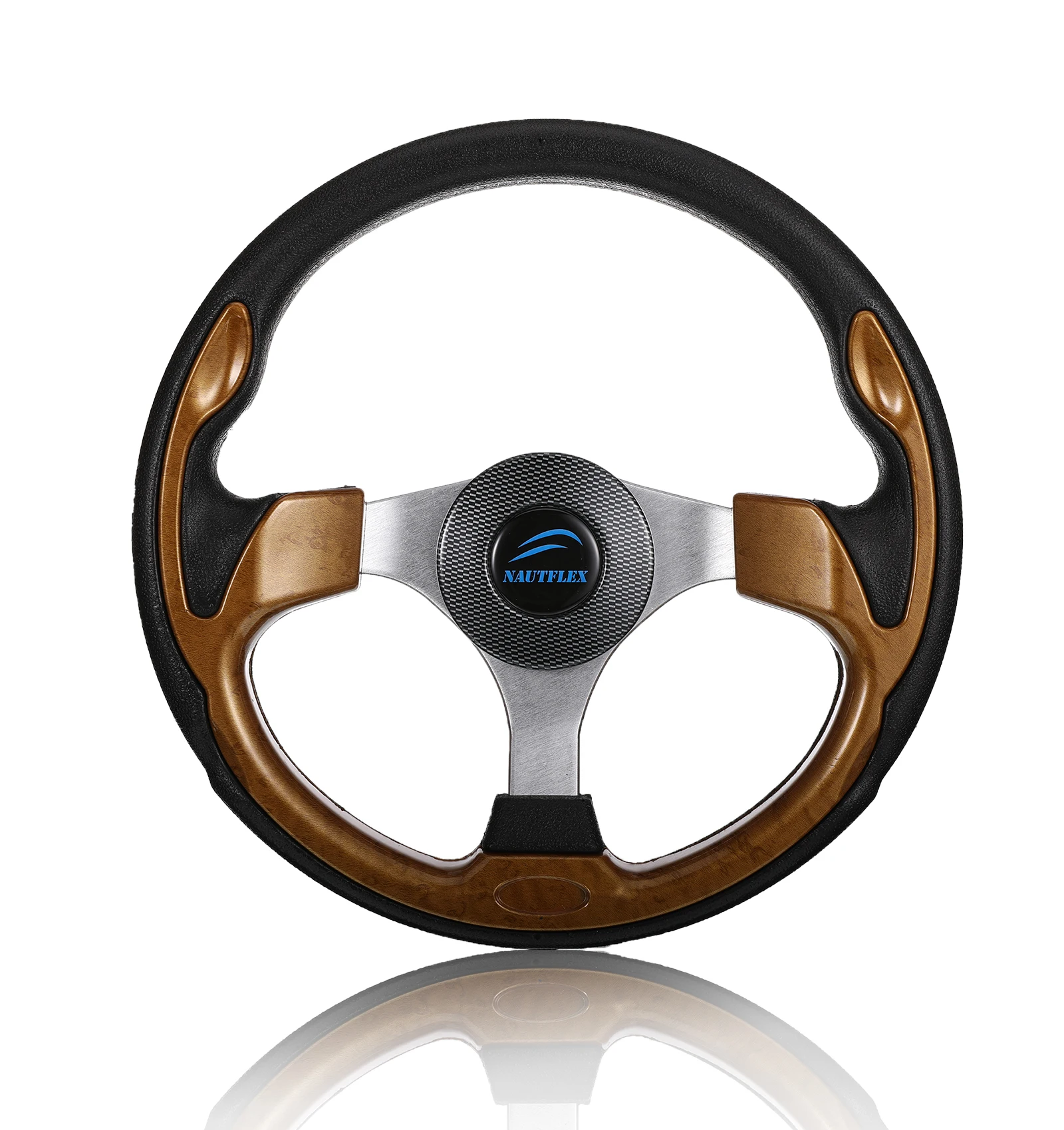 

Boat Steering Wheel 3 4-inch Shaft Alloy 3 Spokes Non-directional PU Foam Grip Universal Helm Kayak Accessories Part