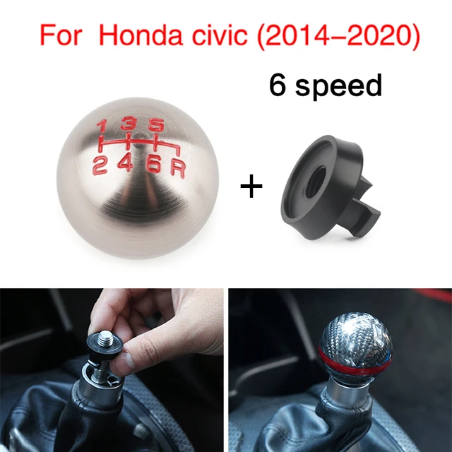 Gear Stick Knob Head Lever Adapter Manual 5-Speed Transmission For Civic FD2 Type-R