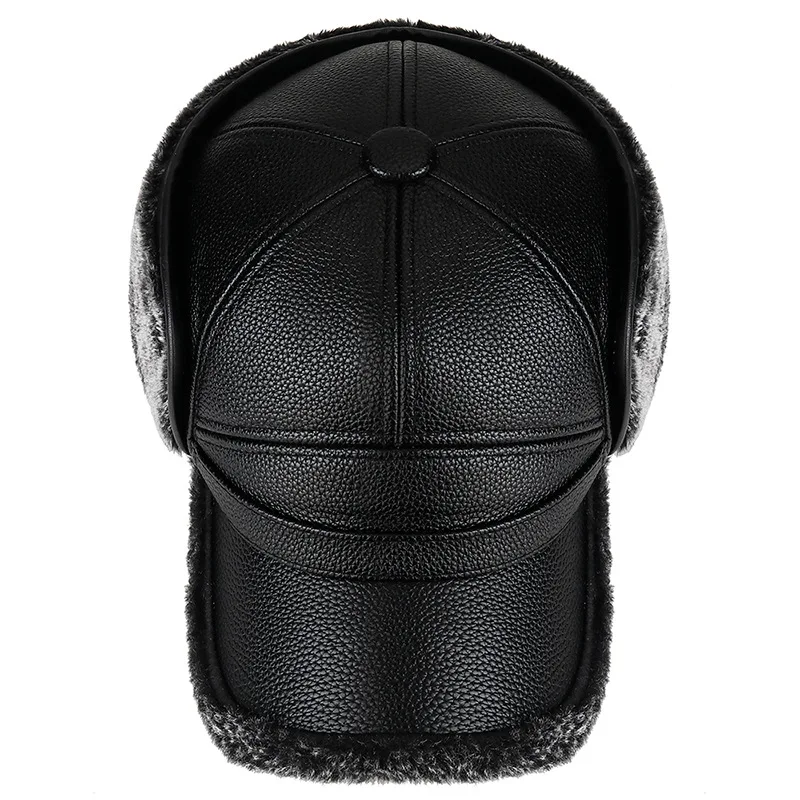 Middle-Aged And Elderly Fur Hats, Men Warm, Old Man Ear Protectors, Lei Feng Hats, And Velvet Baseball Caps 5