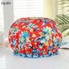 Adult Double Thicken Waterproof Shower Cap Makeup Bathing Headgear Kitchen Dustproof and Oil-proof Hair Cap and Shower Cap 2