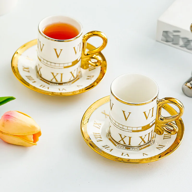 طقم فناجين قهوة سيراميك من ZhonestlyK