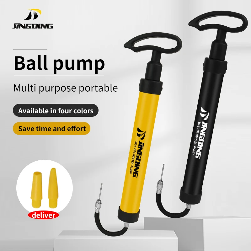 Ball Air Pump Ball Inflator Handheld Air Pump Hand With Needles & Nozzles Portable Basketball Inflator For Soccer