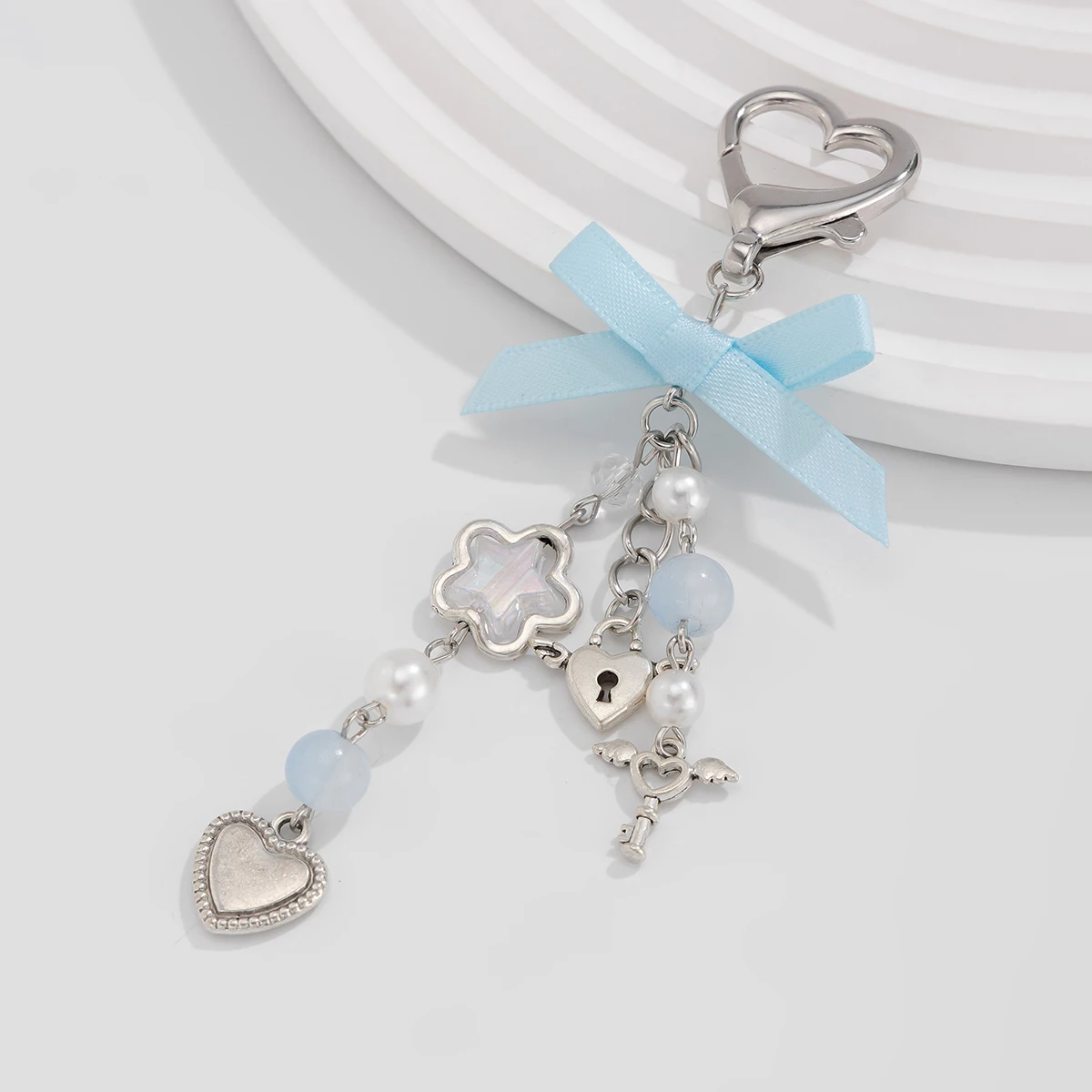 IngeSight.ZSweetandLovelyBlueBowknotStarCharmKeychainWomenFashionImitationPearlLoveHeartPendantKeychainJewelry-AliExpress36
