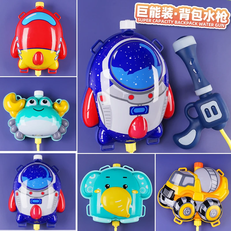 Water Backpack Launcher High Capacity Water Shooter Soaker Toy Summer Outdoor Game for Kids Boys Girls Backyard Swimming Pool