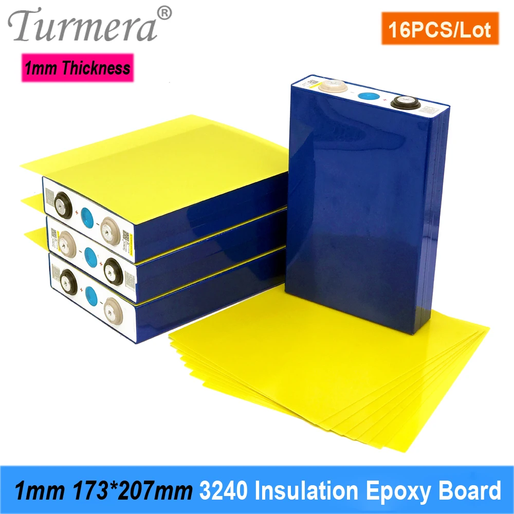 

Turmera 16Pieces 3240 Insulation Epoxy Plate 173*207mm 1mm Thickness for 3.2V 200Ah 280Ah 320Ah 12V Lifepo4 Battery Pack Diy Use