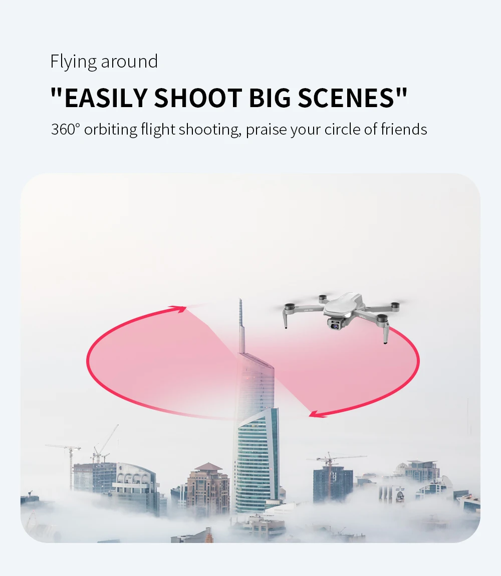 L500 Pro Drone, 360' orbiting flight shooting praises circle of friends . "EASILY S