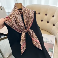Luxury Silk Feeling Square Scarf Women Print Satin Neckerchief Spring Hair Band Foulard Echarpe Tie Shawl Wraps 2024 New 4