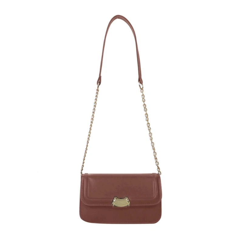 

Stylish and Compact PU Shoulder Bags Solid Color Chain Crossbody Bag for Women