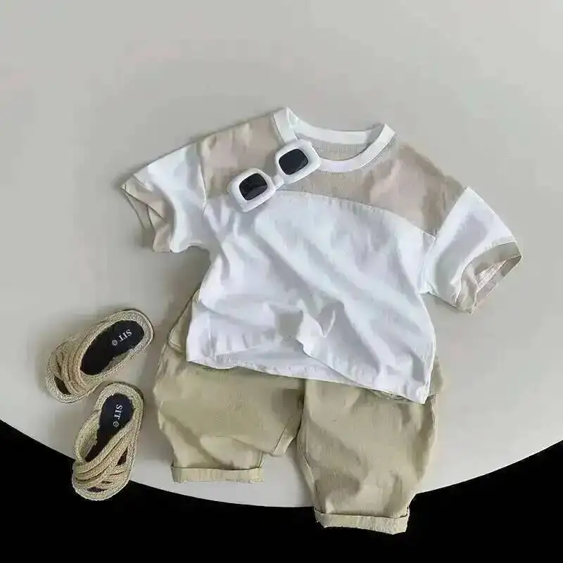 Frühling Sommer Kinderhosen 1-8 Jahre Jungen Mädchen Baumwolle Taschen Lässige Gerade Hosen Koreanische Kleinkinderbekleidung Unterteile für Kinderkleidung – Detail 3