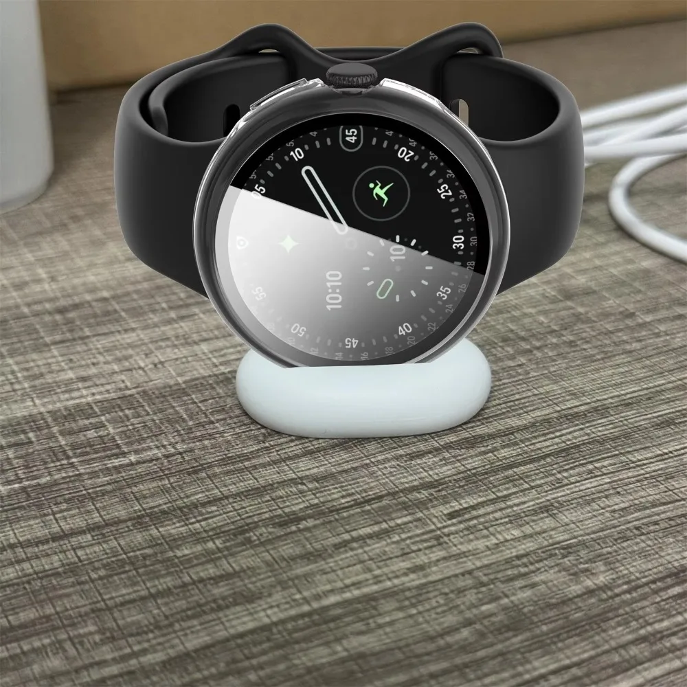 Premium Tempered Glass Protective Shell for Pixel Watch - All-Around Protection & Stylish Bumper Cover