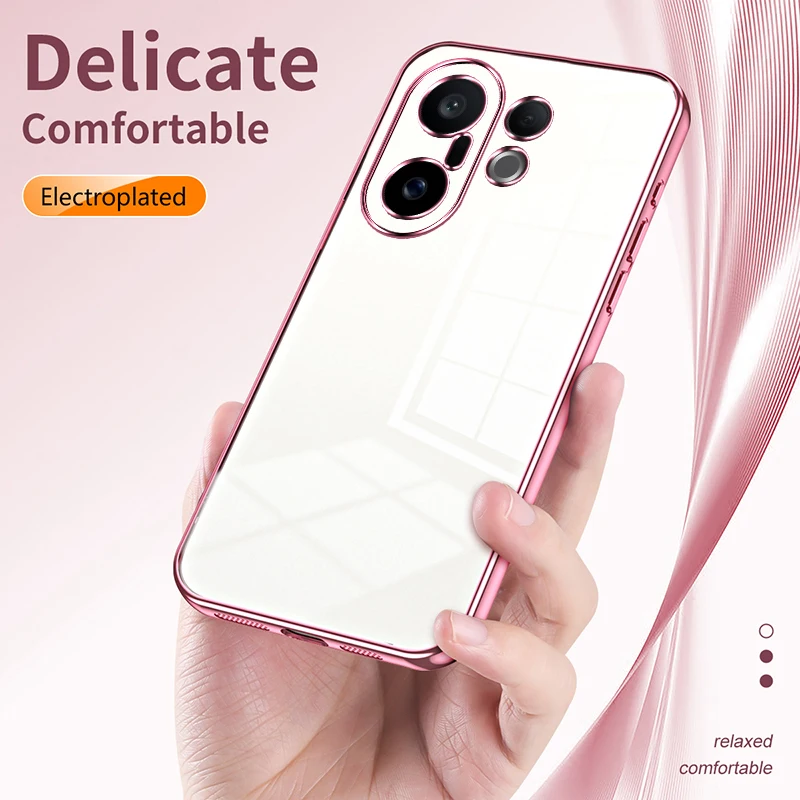 Fashion Electroplating Transparent Silicone TPU Shockproof Case