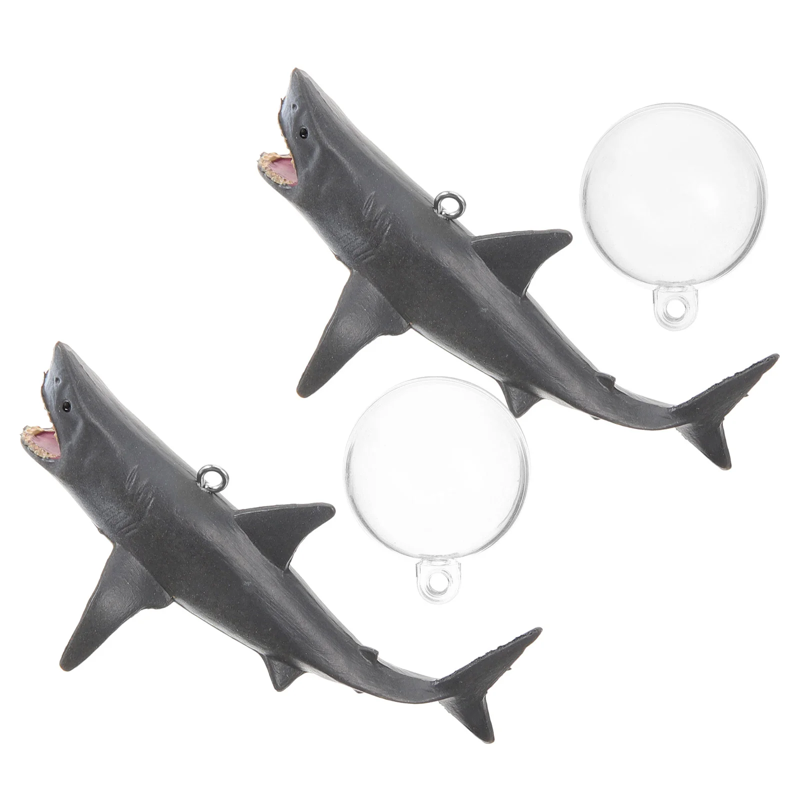 

2 Sets Fish Tank Shark Decoration Floating Aquarium Decors Sharks Accessories Layout Prop Ornament Statue Mini Adornment