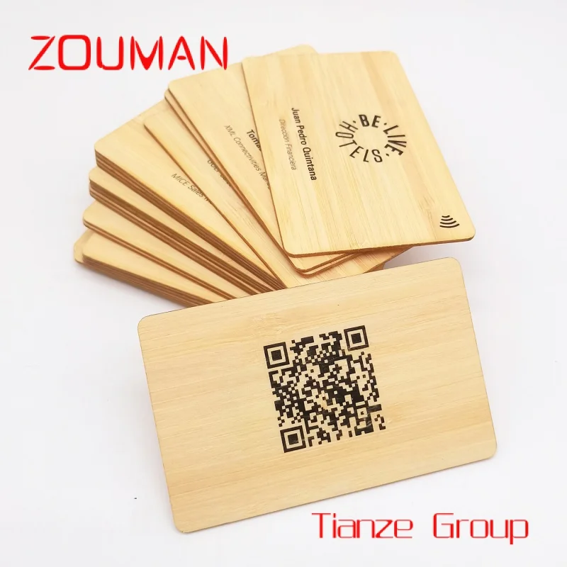 Custom , 13.56hz Passive N Custoized Laser Engraving ood Busins Card N  Card Blank Hotel Accs Control Card