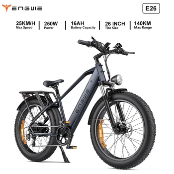 ENGWE E26 Bici elettrica per adulti 250W Bicicletta da strada elettrica 48V 16Ah Fatbike MTB E-bike 26 "Mountain Ebike 25 km/h Velocità massima