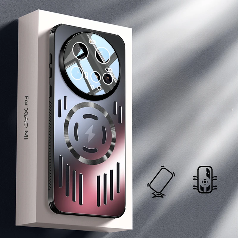 Magsafe-Compatible Aluminium Alloy Heat Dissipation Shockproof Phone Case