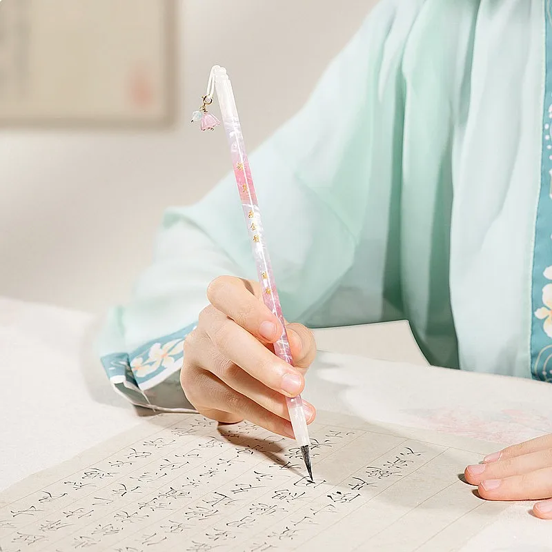 Lanzhai 작은 붓 서예 세트 초보자 중국어 그림 세심한 전문 연습 학생용 일상 사용을 위한 미술 도구