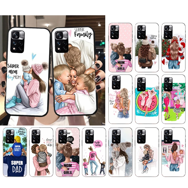 

Phone Case For Xiaomi Redmi note 13 12 Pro 11S 11 10 Pro 10S 12S Redmi 10 10C 9C 13C Mom Dad Boy Girl Baby Case