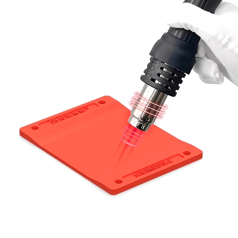【LM】1PCS PD-C 플랜팅 틴 패드 리볼링 플랫폼 미끄럼 방지 내열성 자기 실리콘 매트 CPU IC BGA 스텐실 리워크 도구