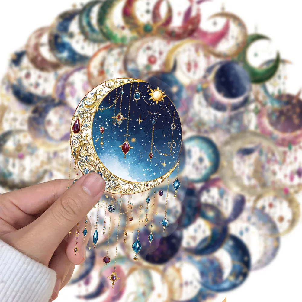50/100PCS 창의적인 판타지 갤럭시 고급스러운 인스타일 분위기 스티커 봉투 봉인 스티커 방수 스티커
