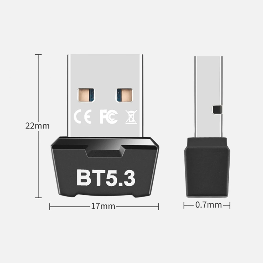 Mini Wireless USB Adapter 3Mbps Music Audio Receiver Transmitter Bluetooth-Compatible 5.3 for PC Speaker Mouse Gamepad 6 Mini Wireless USB Adapter 3Mbps Music Audio Receiver Transmitter Bluetooth-Compatible 5.3 for PC Speaker Mouse Gamepad 6