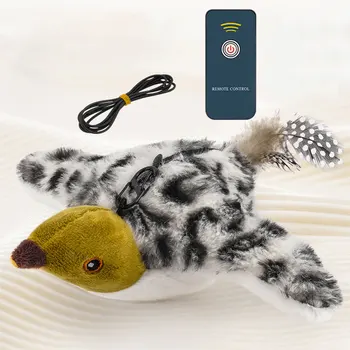 Flapping Wings Sparrow Toys Simulated Chirping Bird Cat Toy Bird Chirping Cat Toy for Indoor Cats Kitten 1