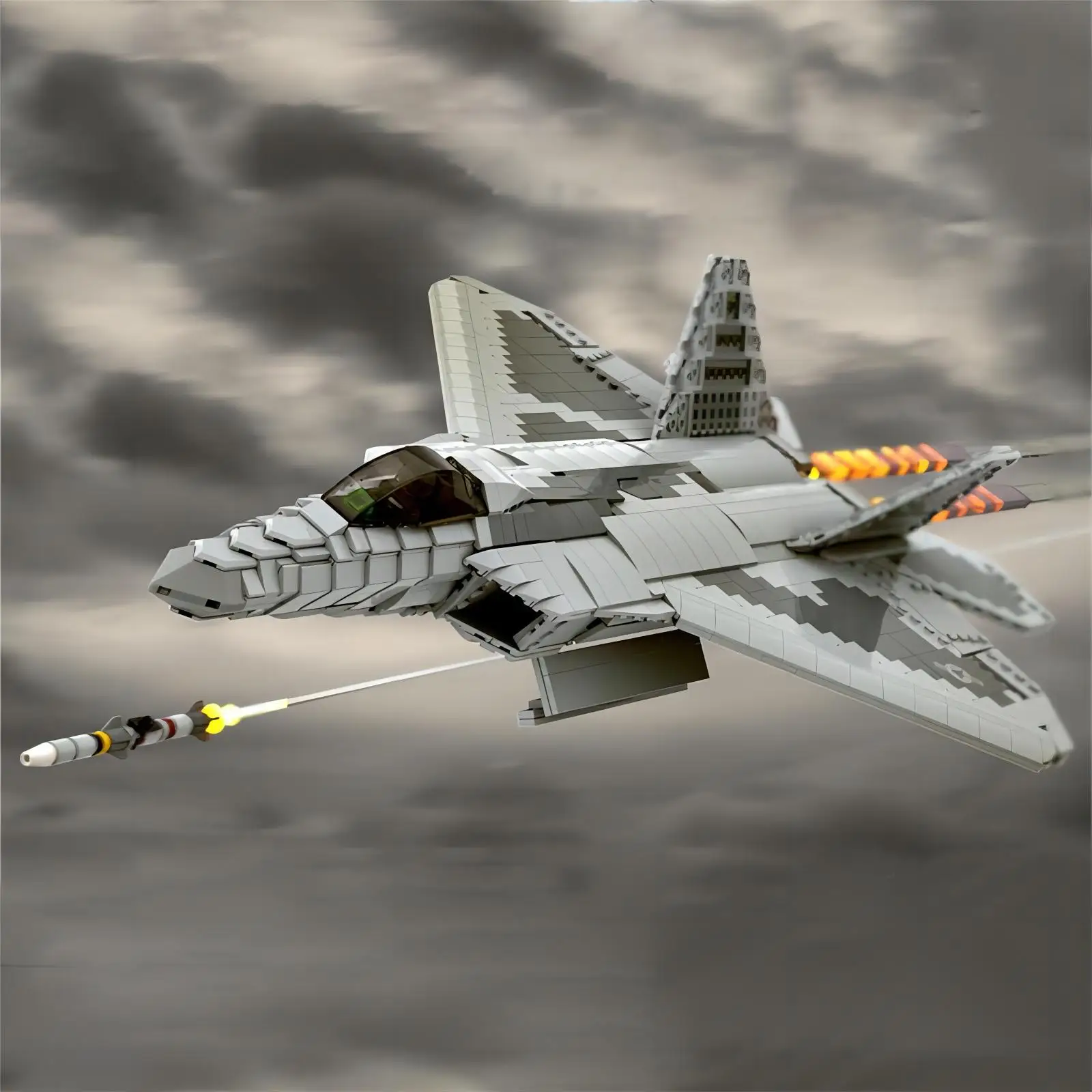 

Assembling Building Block MOC F-9 Raptor Fighter Jet Model Classic Toy Adult Collect Static Display Gift Souvenir Compatible Wit