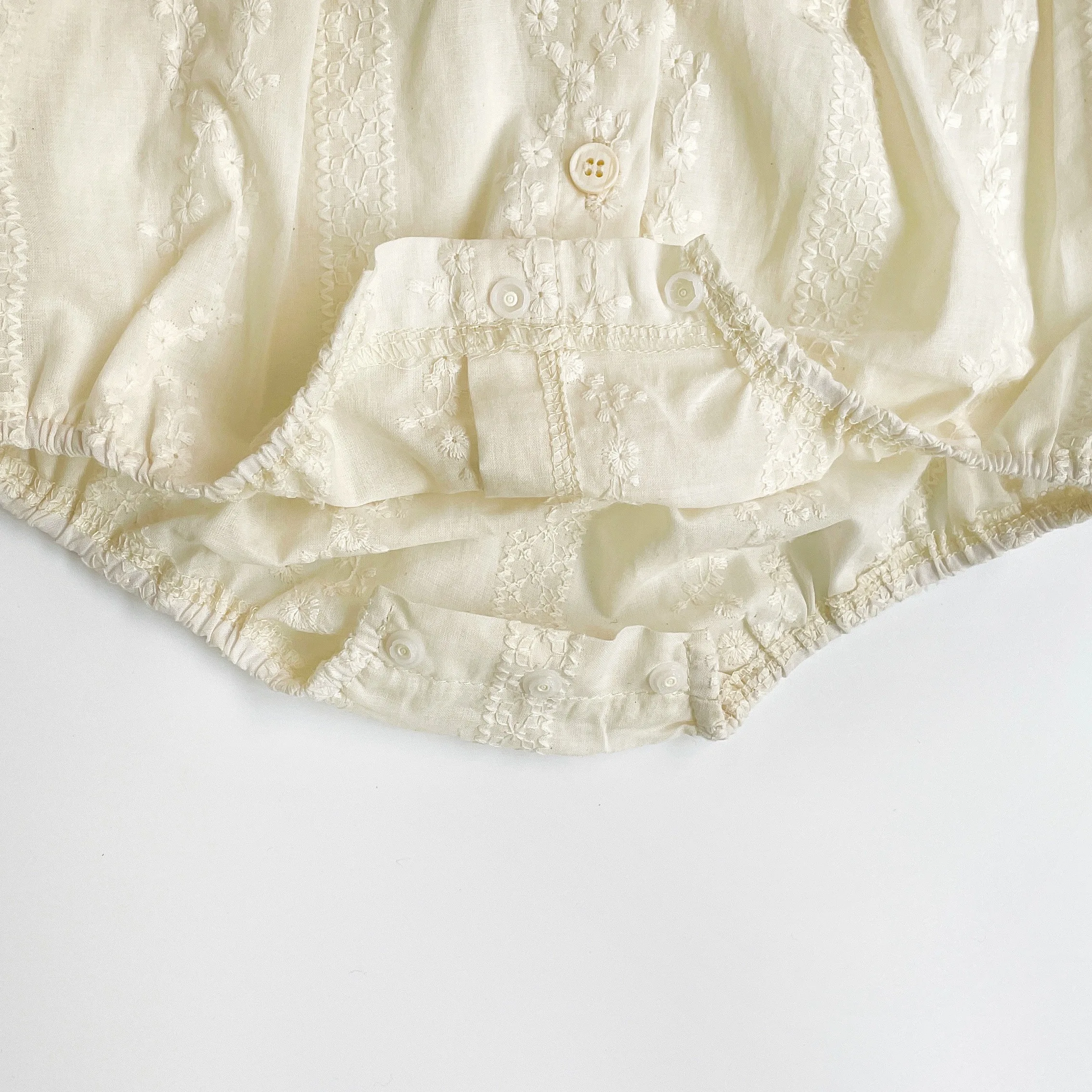 FLM Summer Baby Romper Short Sleeves Princess Lace Collar Solid Color Baby Bodysuit Thin 0-2 Years Old