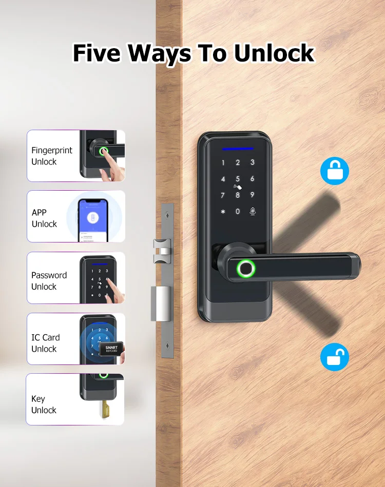 Tuya Wifi Security Protection Waterproof Electronic Gate Remote Control Lock Sma