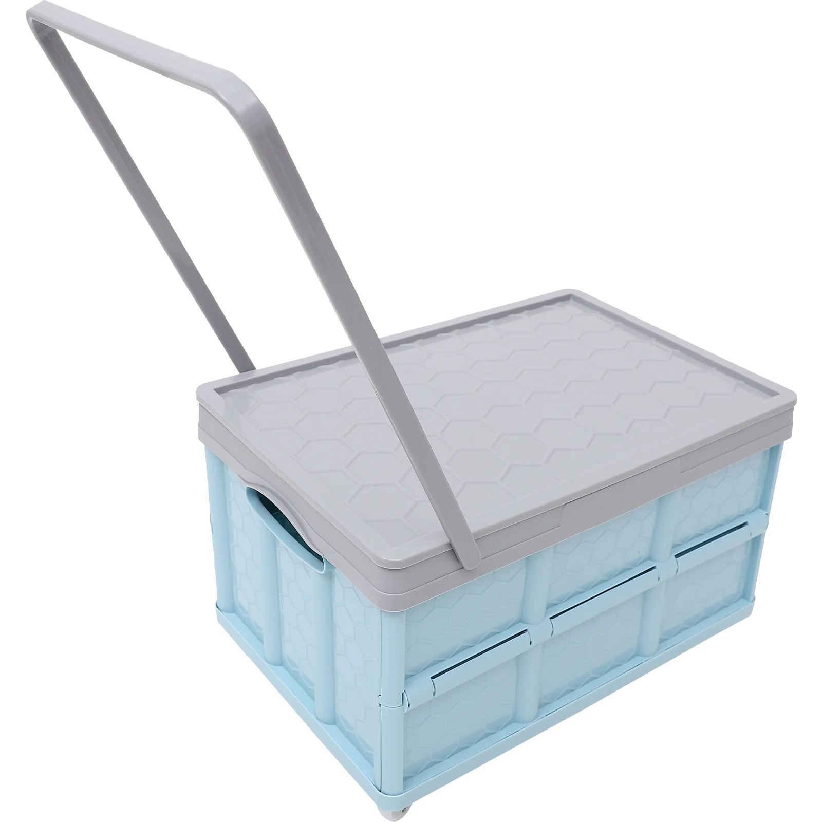 

English title: Alipis Collapsible Rolling Crate Wheels Foldable Utility Cart Handcart Shopping Trolley Travel Shopping Moving