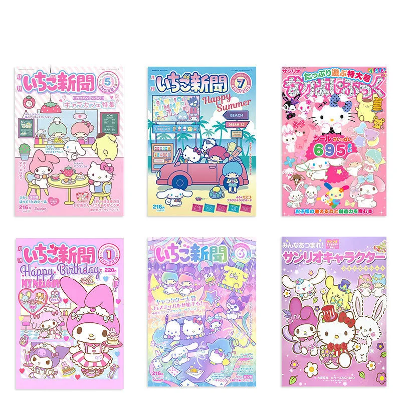 6pcs Sanrio Poster Kuromi My Melody Cinnamoroll Hellokittys Pochacco