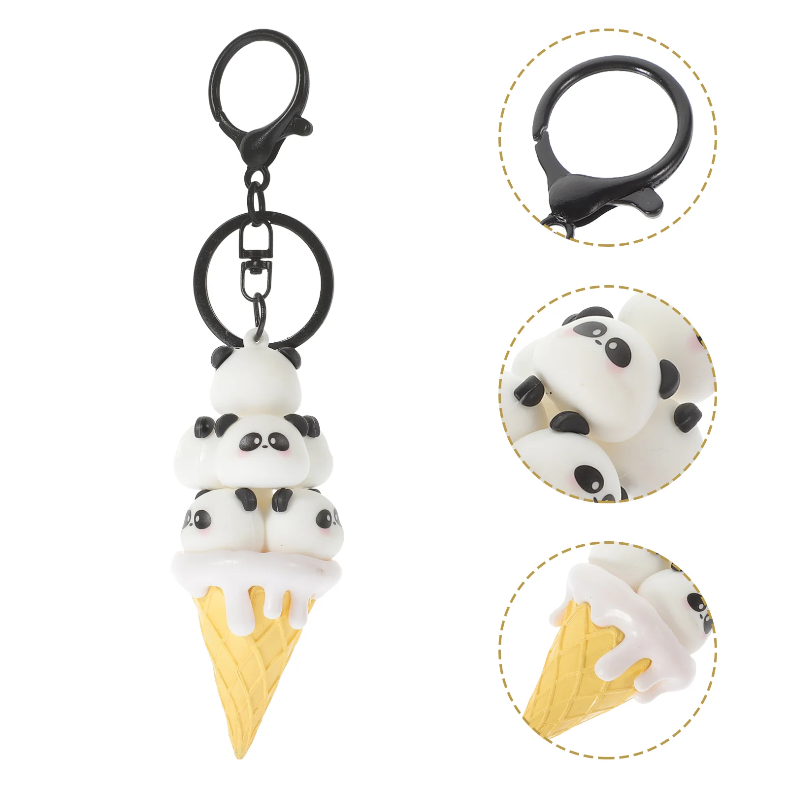 

Ice Cream Keychain Car Decor Keyring Pendant Animal Creative Crafts Pvc Gifts for Boyfriends Men and Women Cartoon