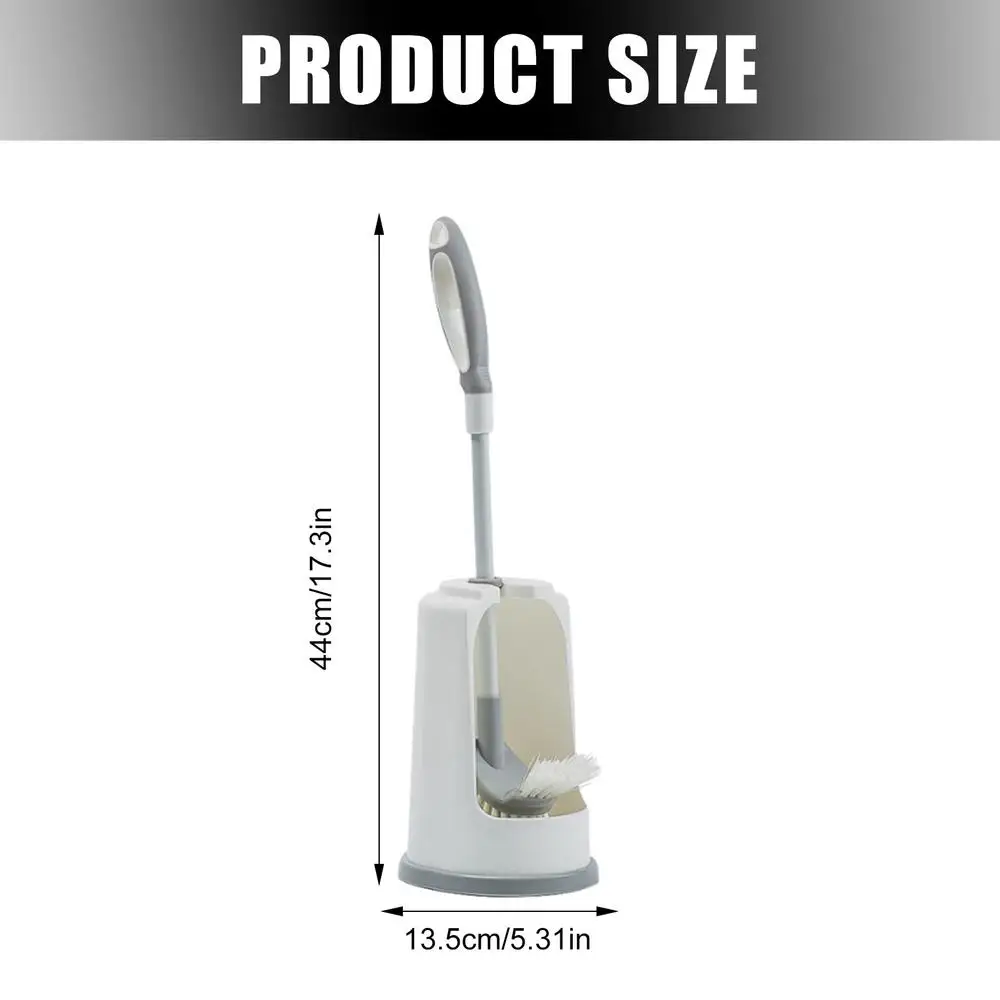 Description Picture 6 of itemDouble-sided toilet brush set with base Tiles Stain Remover Scrub Brush With Long Handle Toilet Bowl Brush For Bathroom Flooring