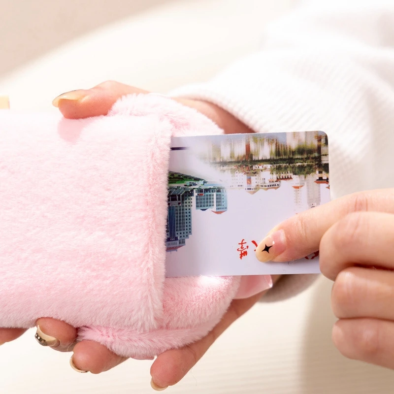 Cute Cartoon Characters Plush Kpop Album Card Holder Bus Card Bank ID Card Protective Display Sleeves Students Bag Pendant Gift 5